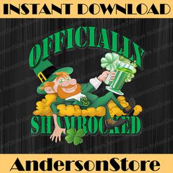 officially shamrocked png, funny st. patrick's day png, shamrock png, digital file, png high quality, sublimation