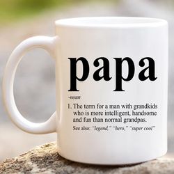 papa definition coffee mug | papa definition | papa defined | funny birthday gift ideas for grandpa fathers day