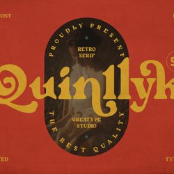 Quinlliyk Retro Serif Trending Fonts - Digital Font