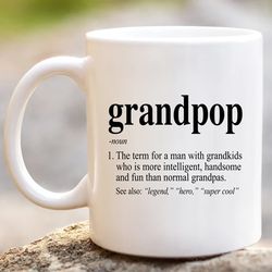 grandpop definition coffee mug | grandpop defined cup | funny birthday gift ideas for cool grandpa fathers day