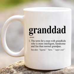 granddad definition coffee mug | granddad defined cup | funny birthday gift ideas for cool grandpa fathers day