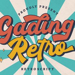 Gading Retro Retro Script Trending Fonts - Digital Font