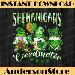 shenanigans coordinator gnomes png, funny teacher gnome png, st patrick's day png, digital file, png high quality