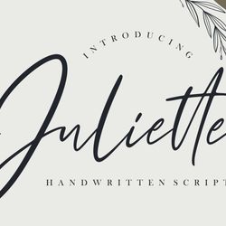 juliette handwritten script trending fonts - digital font