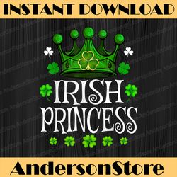 irish princess crown png, st patricks day png, shamrock lucky png, digital file, png high quality, sublimation