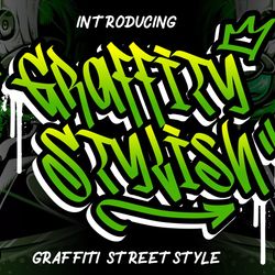Graffity Stylish Graffiti Street Style Trending Fonts - Digital Font