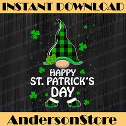 happy st patrick's day gnome png, shamrock png, gnome png, digital file, png high quality, sublimation, instant download