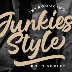 Junkies Style Bold Script Trending Fonts - Digital Font