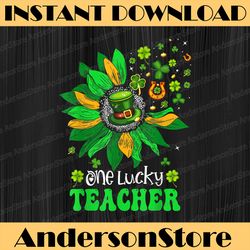 teacher gift,sublimation design,st patricks day,st patricks day png,one lucky teacher,lucky teacher png,shamrock png