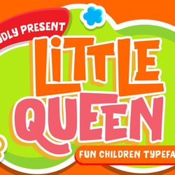 Little Queen Fun Children Typeface Trending Fonts - Digital Font