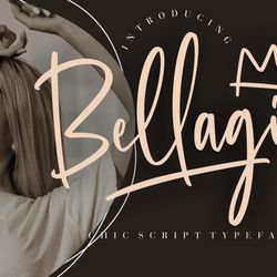 bellagio chic script typeface trending fonts - digital font
