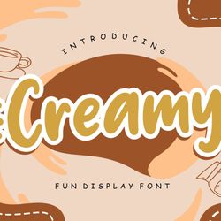 Creamy Fun Children Trending Fonts - Digital Font