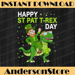 happy st pat trex day png, dino st patricks day png, shamrock png, digital file, png high quality, sublimation
