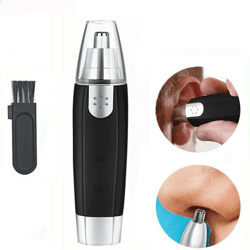 Electric Nose Hair Trimmer Portable Ear Hair Removal Painless Nose Hair Clipper with LED Light for Men and Women