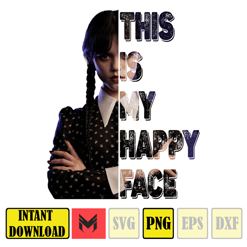 This Is My Happy Face ,Wednesday Addams png, Jenna Ortega png, dance like Wednesday png, Addams Family Png.jpg
