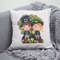 9 Couple of leprechaun children in spring garden with tulips and shamrock St Patrick day cross stitch digital printable A4 PDF pattern for home decor and gift.j