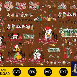 24 file disney christmas bundle svg, disney christmas svg dxf eps png, for cricut, digital, file cut, instant download