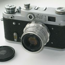 Rare Early FED 3 Russian Soviet camera Leica copy 35 mm industar 26m Vintage Decor