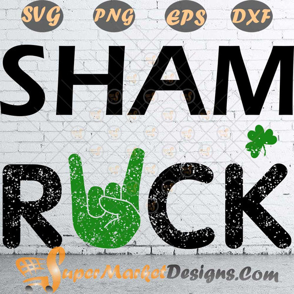 St patricks Day Sham Rock grunge Distressed Kids sVG PNG dxf epS.jpg