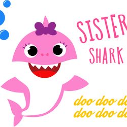 baby shark svg, baby shark cricut svg , baby shark clipart svg , sister shark file cut digital download