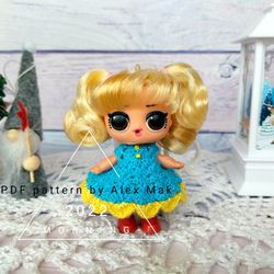 lol doll pattern - lol doll clothes pattern - lol clothes pattern - micro doll clothes - mini dollhouse