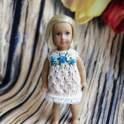 mini ag dress - mini american girl doll clothes - mini ag pattern - knit for ag