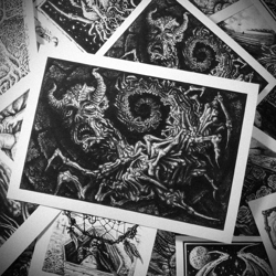 awkward spiral of life - mini art print