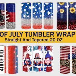 4th of July Tumbler PNG Bundle Graphic