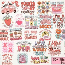 30 Files Retro Valentine Sublimation Bundle Graphic