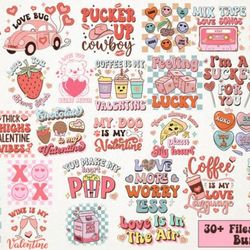 30 files retro valentine sublimation bundle graphic