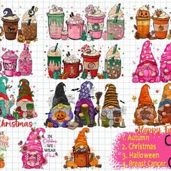 coffee mug and gnome hand drawn bundle graphic