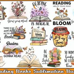 Reading Books Sublimation Bundle Graphic