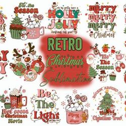 Retro Christmas Graphics Bundle Graphic