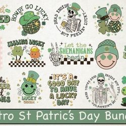 retro st patrick's day bundle graphic
