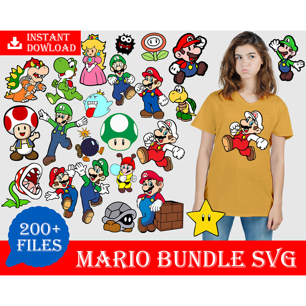 200 Super Mario Bundle SVG,  Super Mario Svg, Super Mario Game Svg, Super Mario Lovers, Super Mario Gifts, Video Game Svg, Game Svg, Instant download.jpg
