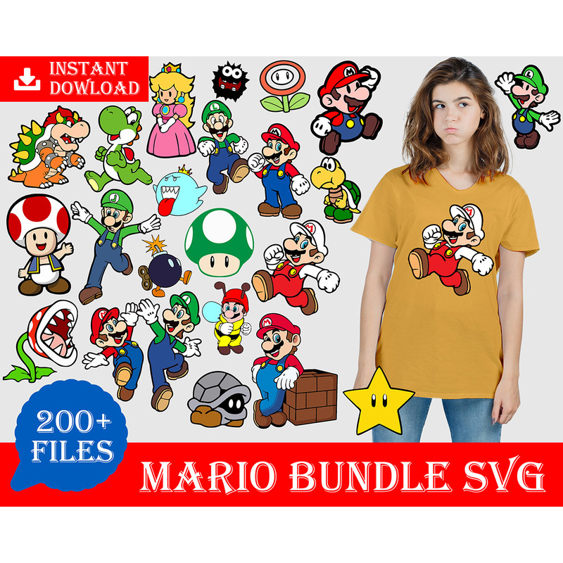 200 Super Mario Bundle SVG,  Super Mario Svg, Super Mario Game Svg, Super Mario Lovers, Super Mario Gifts, Video Game Svg, Game Svg, Instant download.jpg