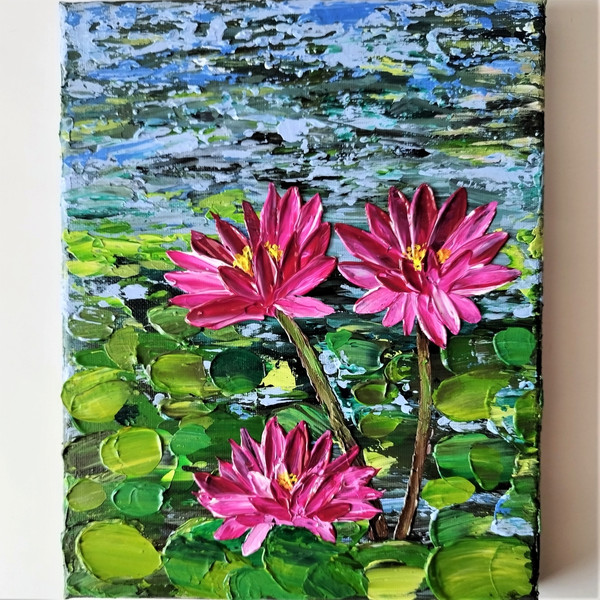 Lake-lotuses-textured-painting-art-impasto-wall-decoration.jpg