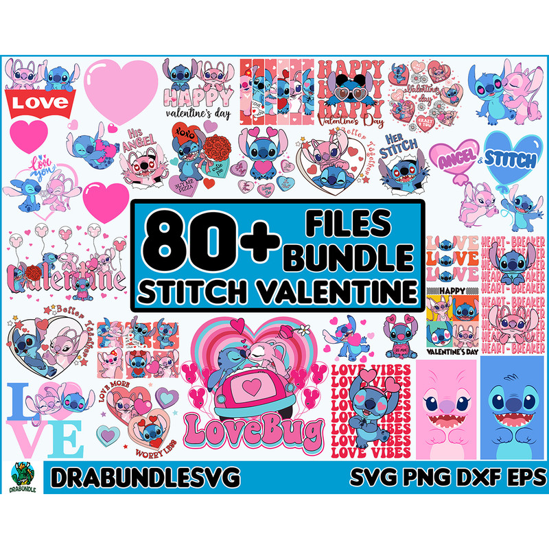 80 Stitch Valentine svg, Angel svg, Stitch and Angel, Love svg, Valentines svg, stitch love svg High Quality Instant Download.jpg