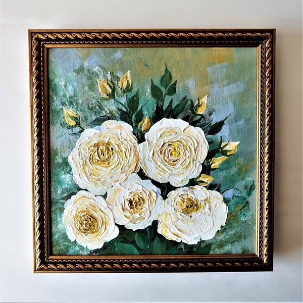 White-flowers-acrylic-painting-with-roses-impasto-framed-art.jpg