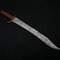 26 Custom Forged Damascus steel SWORD Handle with Brown Micarta With Leathersjpg