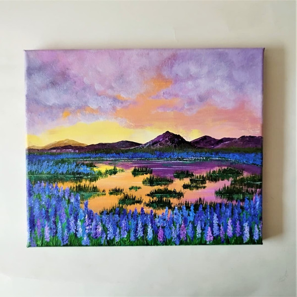 Lake-sunset-painting-landscape-art-impasto-on-canvas-wall-decor.jpg