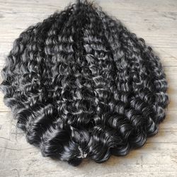 Black curly dreads: soft synthetic wavy dreadlocks