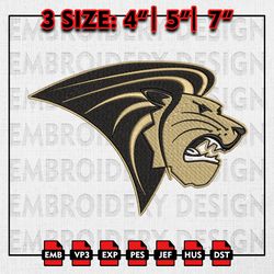 Lindenwood Lions Embroidery files, NCAA D1 teams Embroidery Designs, NCAA Lindenwood, Machine Embroidery Pattern