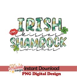 irish kisses and shamrock wishes sublimation
