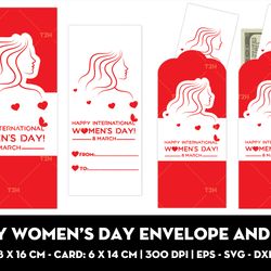 Happy women's day envelope and card