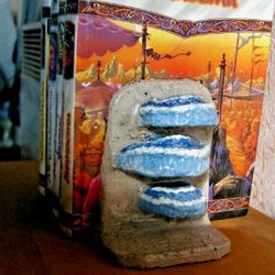 Ceramic Bookends, Decorative mushrooms bookends, Stoneware Book end, Home decor.