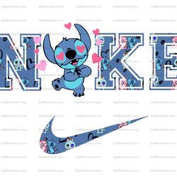 Stitch In Love x Nike Png, Logo Brand Png, Lilo And Stitch Png, Nike Png, Instant Download, Sublimation