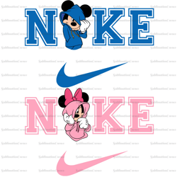 Mickey And Minnie Couple Bundle x Nike Png, Logo Brand Png, Minnie Mickey Png, Nike Png, Instant Download, Sublimation