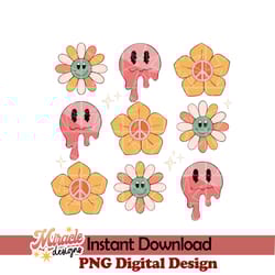 retro checked flowers sublimation