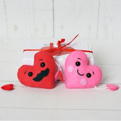 Red heart plush, Heart Pocket Hug Gift With Personal Message, Romantic Love Card, Matchbox Love Heart, Send A Hug. Gift.